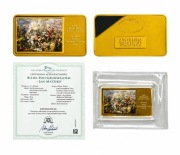 Złocona sztabka kolekcjonerska Jan Matejko „Bitwa pod Grunwaldem” + certyf.