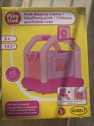 PLAYTIVE Dmuchany Zamek Trampolina z Koszem - Różowy