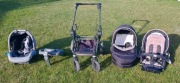 Wózek Teutonia, gondola + spacerówka + fotelik Avionaut z ISOFIX zestaw 3w1