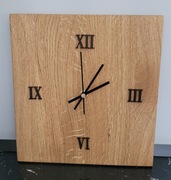 Rękodzieło, Niepowtarzalny dębowy zegar ścienny Loft.