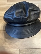 Czarny kaszkiet skórzany rozmiar 56