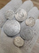 Zestaw 6 Srebrnych Oryginalnych Monet  – Prusy / Polska 