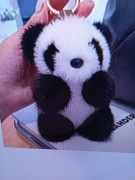 Uroczy, puszysty brelok z pandą dla kobiet – modny pluszowy ,dzieci