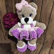 Miś pluszowy ręcznie robiony na szydełku hand made 