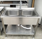 Zlew gastronomiczny 2komorowy 120x60x85