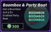 Fisch Gamepass Boombox & Party Boat