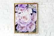 Plakat/Obraz A3 ozdobny pudrowy "Róże"