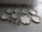 Porcelana PRL Wałbrzych, Ćmielów, Chodzież i Lubliana + kryształowy wazonik