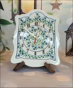 Zegar  ceramiczny ścienny wiszący Bolesławiec ceramika Z.C. Bolesławiec