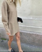 ZARA SUKIENKA WEŁNA BEŻ BLOG R.36/S NOWA!