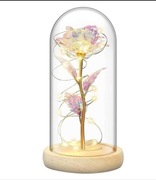 Wieczna Róża w Szkle z Podświetleniem LED