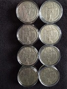 Szlak bursztynowy-Zestaw 8 srebrnych monet