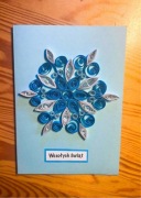 Kartką Bożonarodzeniowa, świąteczna,ręcznie robiona,gwiazdka,quilling
