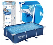 BASEN STELAŻOWY PROSTOKĄTNY OGRODOWY BESTWAY STEEL 259x170x61 2300 LITRÓW