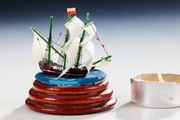 miniaturka okręt żaglowiec figurka ozdobna plastik