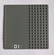Lego płyta konstrukcyjna (ulica) 16x16, szara 30225pb07