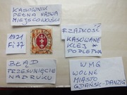 znaczki Fi 77 BŁĄD 1921r. WMG Herb DANZIG Niemcy PMW Rzesza RZADKOŚĆ