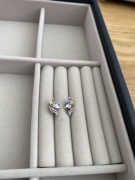 Srebrne kolczyki na wkrętki jednorożce kolorowe 925