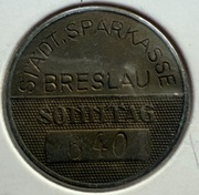 Wrocław (Breslau) BODE PANZER żeton bankowy do kas pancernych