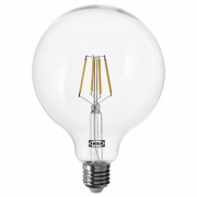 Żarówka LED Ikea LUNNOM N2 E27 470L, kula/ przyciemniana, przezroczy,125 mm