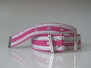 Pasek parciany z dwoma plecionymi paskami