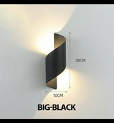 [2szt] Stylowa lampa zewnętrzna LED aluminiowa czarna 3000K 10W 230V