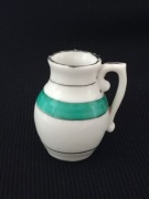 Wazon mini zielony pasek porcelana 