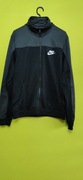 Bluza Nike  logowana  ze stójką na biało Nike, k. grafitowo-czarnego,suwak