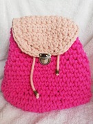 Plecak  RĘCZNIE ROBIONY na szydełku RÓŻ ŁOSOŚ