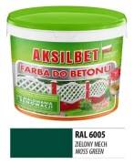 AKSILBET Farba akrylowo-silikonowa do betonu RAL 6005 Zielony Mech 10l