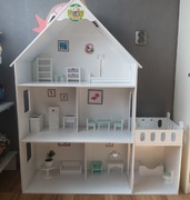 Domek dla lalek drewniany 107 x 100 x 30 cm