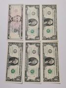 Banknoty dolar USA DUŻY ZESTAW UNC x 6 szt., (68)