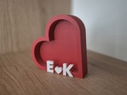 Personalizowana ramka na zdjęcie SERCE | stojąca | Walentynki | 10x10 cm