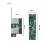 Karta sieciowa 2x2,5Gb/s M.2(B+M)Key do 2xRJ45