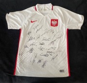 Koszulka Reprezantacji Polski piłki nożnej z autografami 
