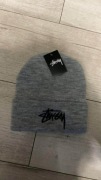 Czapka Zimowa Stussy Szara Nauszna SUPER PREZENT NA ŚWIĘTA