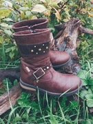 Kozaki skórzane dziewczęce, ocieplane, STUPS-TEX 