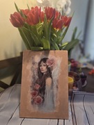 Anioł obraz decoupage 