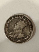 Australia 3 pensy1921r. srebro Jerzy V Herb Gwiazda Zwierzad Ptak Emu