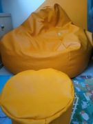 Miękki fotel + podnóżek