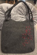 Torebka filcowa szara ręcznie robiona 