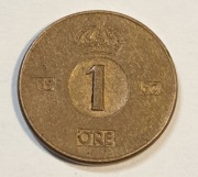 534. Moneta Szwecja 1 ore 1957 rok  