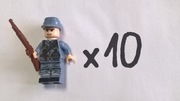 10 Figurek żołnierzy chińskich z broniami WW2 kompatybilne z Lego, Cobi