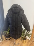 Płaszcz zimowy ocieplany z kapturem czarny SixthJune rozmiar s