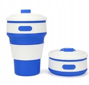 Składany Kubek Wielokrotnego Użytku Turystyczny Niebieski