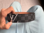 Pasek Lv czarno szary 120 cm unisex 