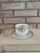 Porcelanowa filiżanka, talerzyk.Sygnatura Pirkenhammer. Czechosłowacja