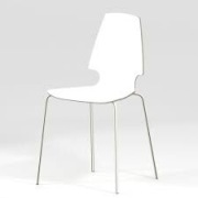 Ikea Vilmar krzesła białe gięte metalowe chromowane nogi 4 sztuki