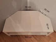 Stolik narożny RTV IKEA LACK biały