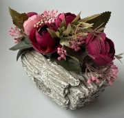 Stroik wielkanocny wiklina zając handmade dekoracja na stół